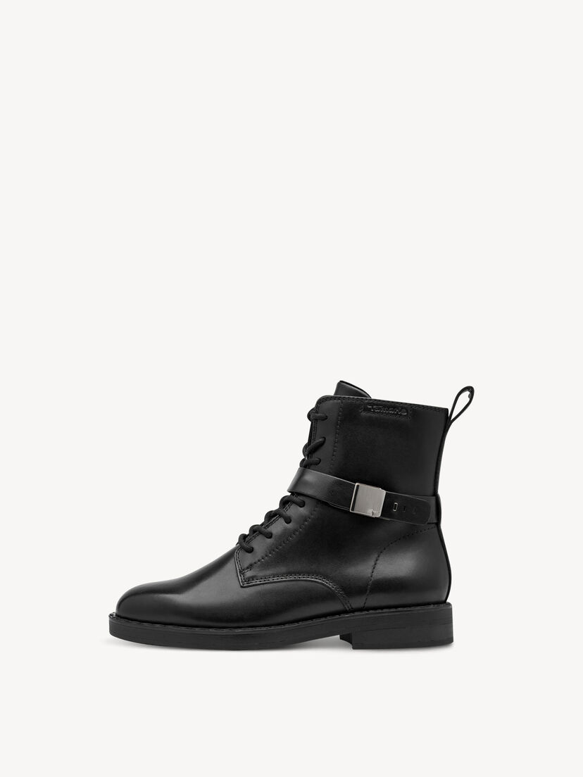 Enkellaarsje - zwart, BLACK, hi-res