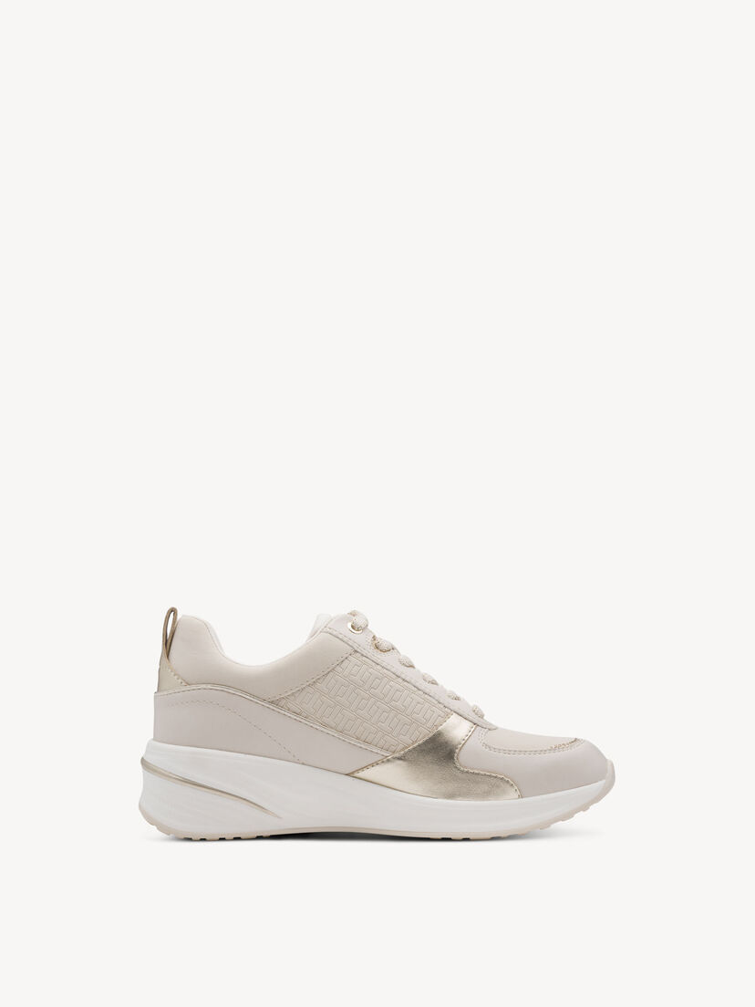 Sneaker - beige, IVORY/GOLD, hi-res