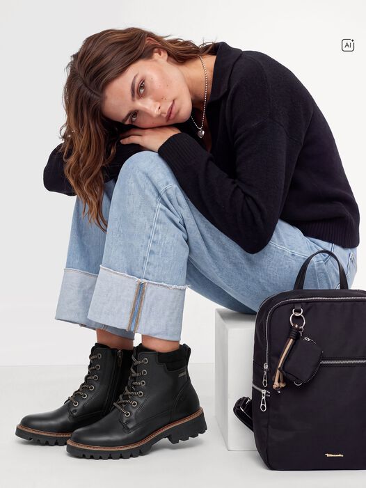 Enkellaarsje, BLACK LEATHER, hi-res