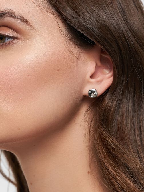Orecchini a buco, argento, hi-res