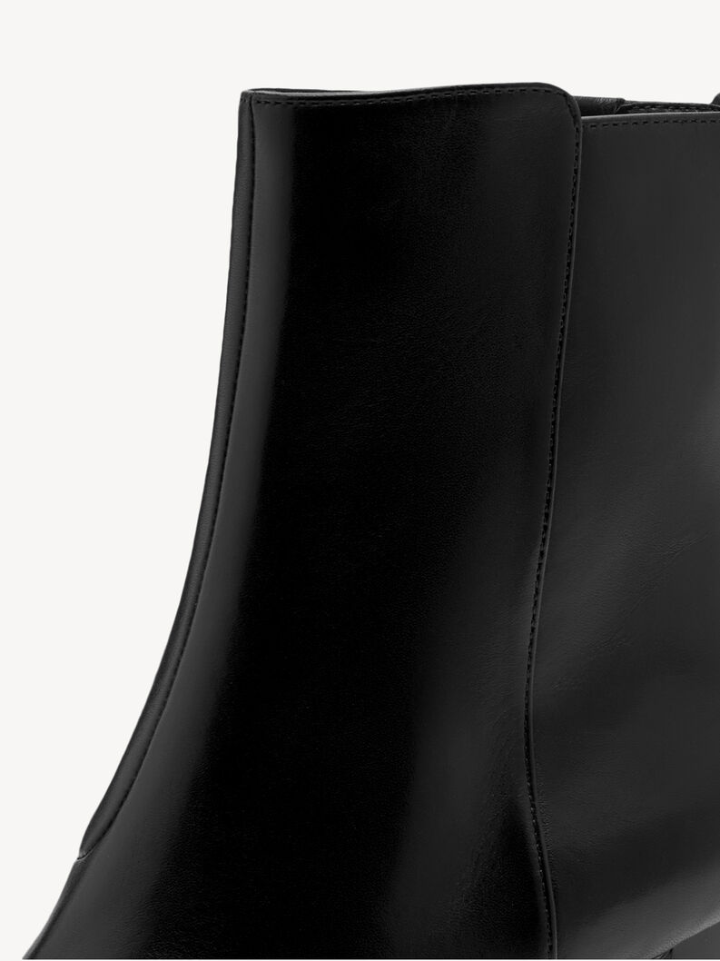 Lederstiefelette - schwarz, BLACK, hi-res