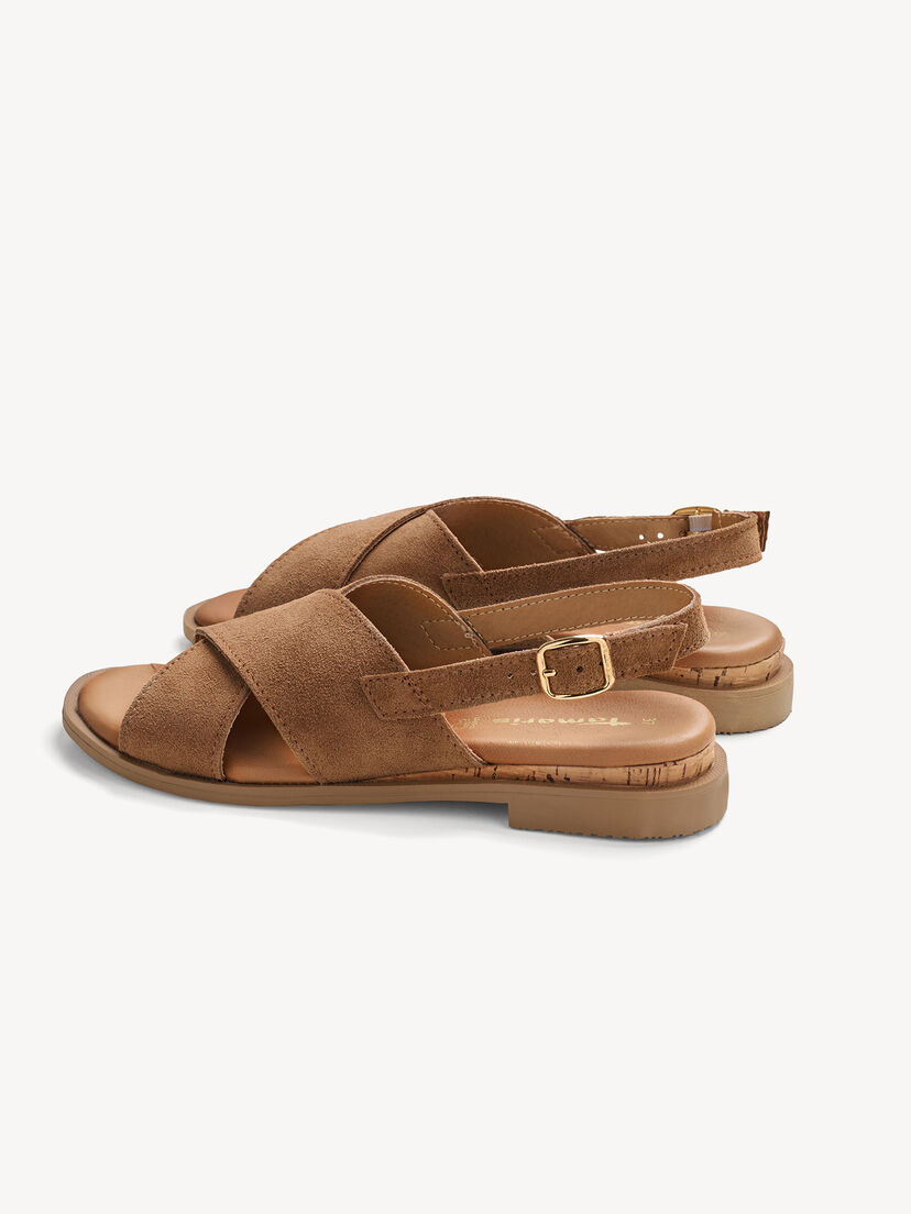 Leren Sandaal - bruin, BROWN, hi-res