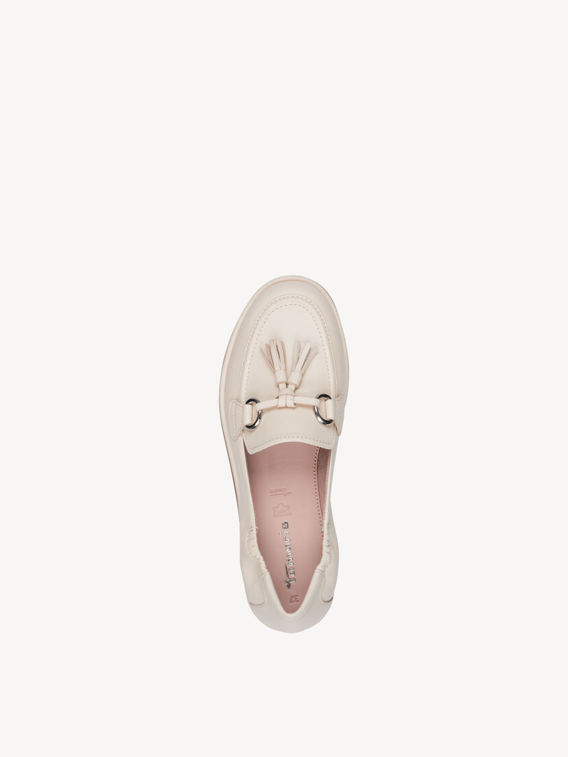 Leren Instappers - beige, IVORY, hi-res