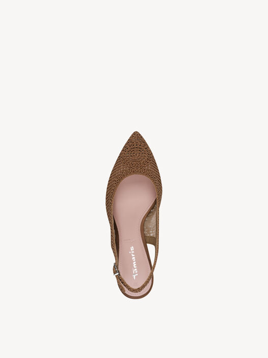Slingpumps, BROWN, hi-res