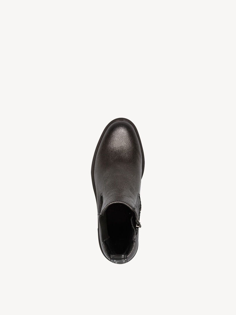 Bottine Chelsea en cuir - m&eacute;tallique, PEWTER, hi-res