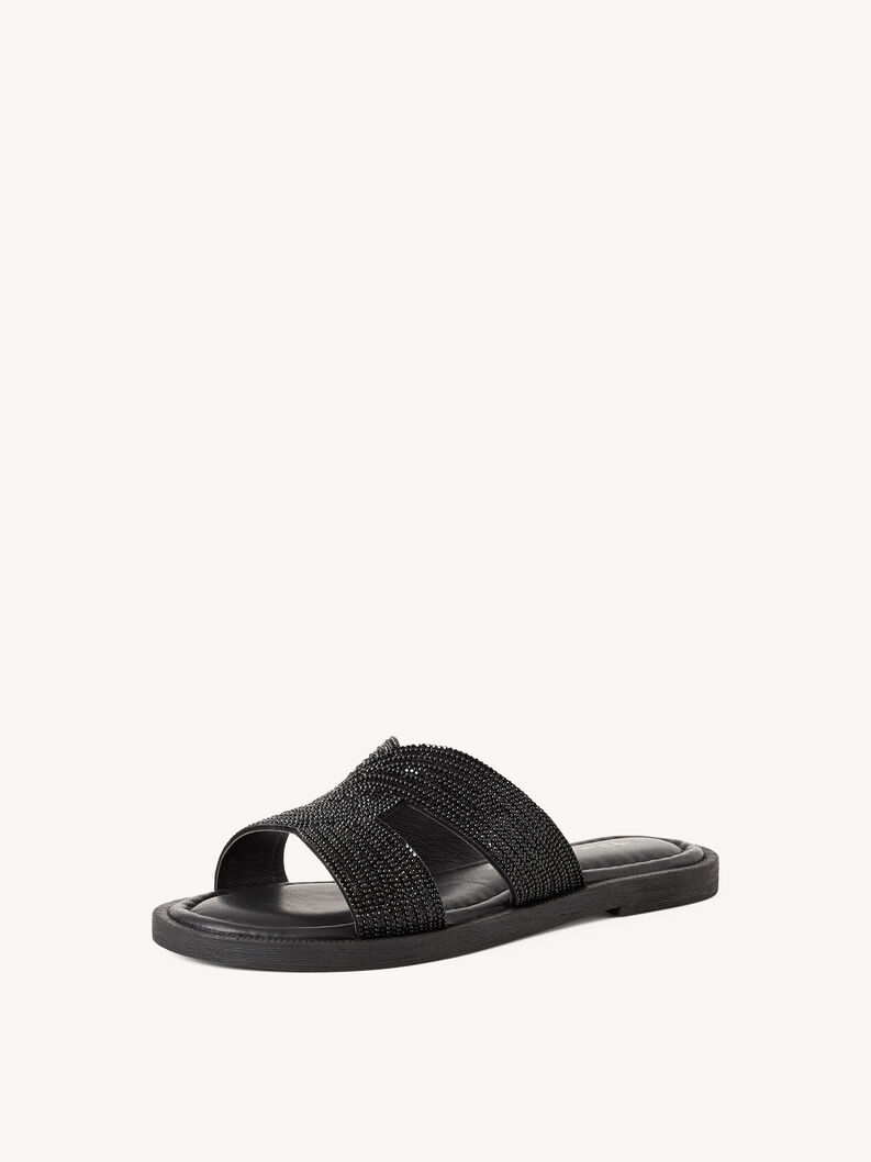 Lederpantolette - schwarz, BLACK GLAM, hi-res