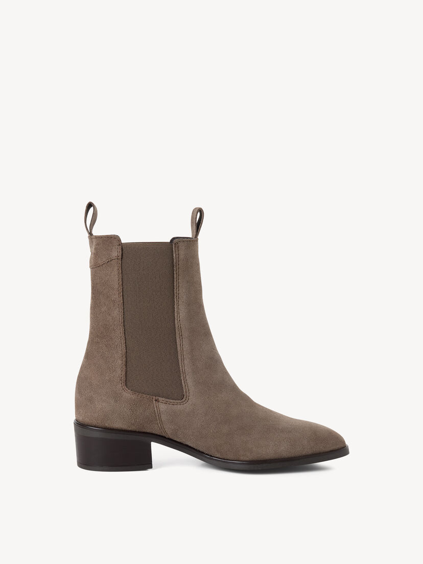 Leren Chelseaboot - bruin, TAUPE SUEDE, hi-res