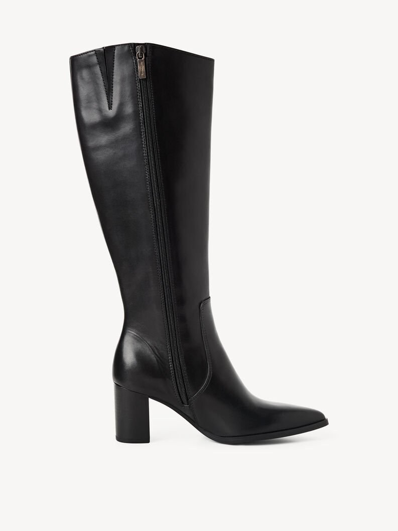 Leather Boots - black, BLACK LEATHER, hi-res