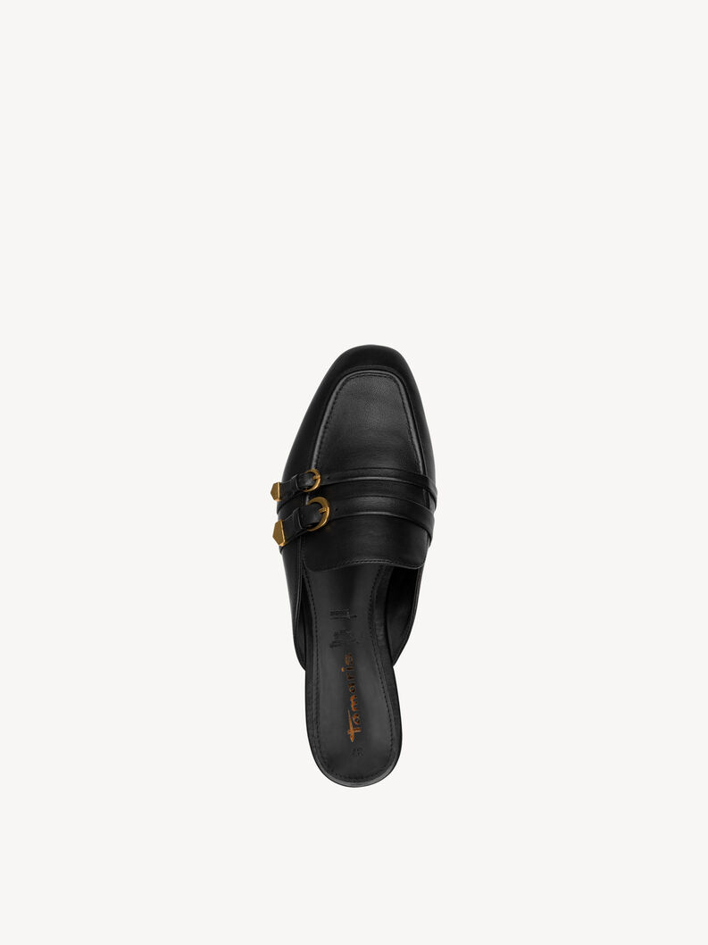Pantolette, BLACK LEATHER, hi-res