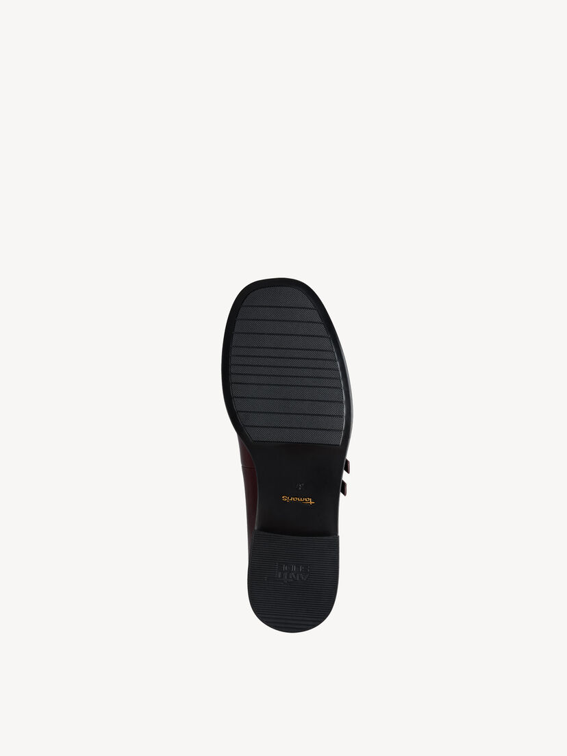 Leren Ballerina - rood, MERLOT, hi-res