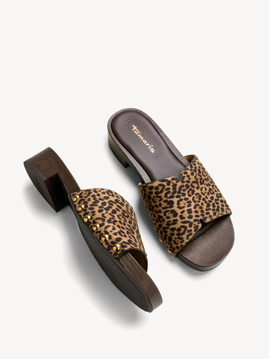 Slipper, COGNAC LEOPARD, hi-res