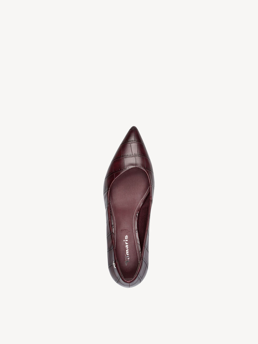 Pumps - rood, MERLOT CROCO, hi-res