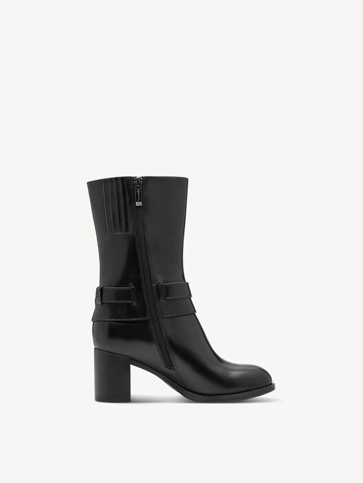 Enkellaarsje, BLACK LEATHER, hi-res