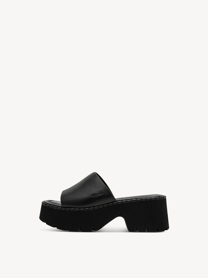 Leren Slipper - zwart, BLACK LEATHER, hi-res