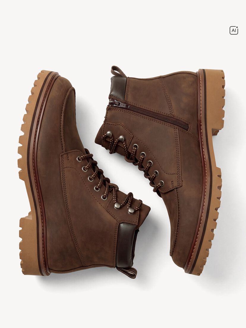 Enkellaarsje, DARK BROWN, hi-res