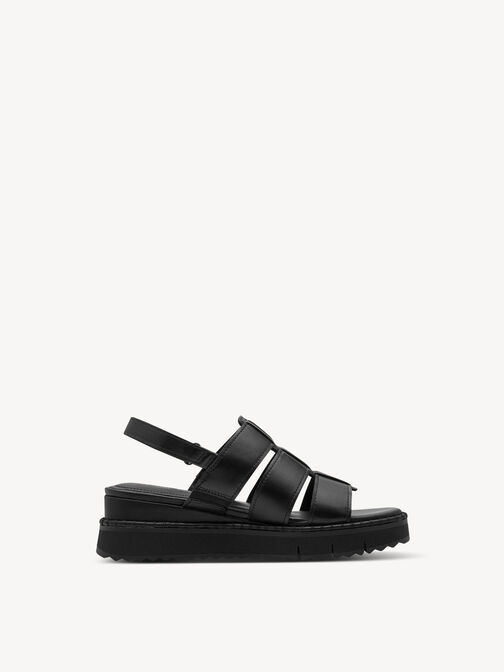 Sandalette, BLACK LEATHER, hi-res