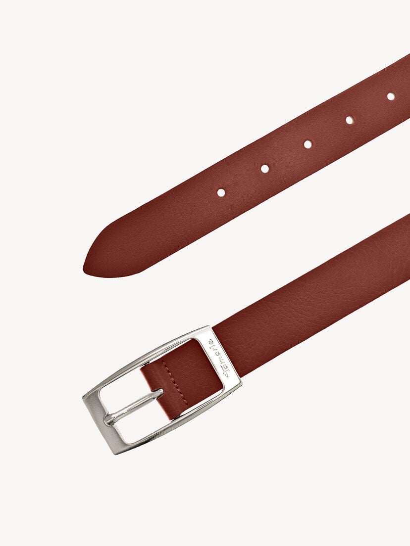 Leren Riem - rood, rood, hi-res