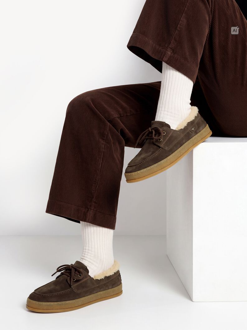 Ledermoccassin - braun, MOCCA, hi-res
