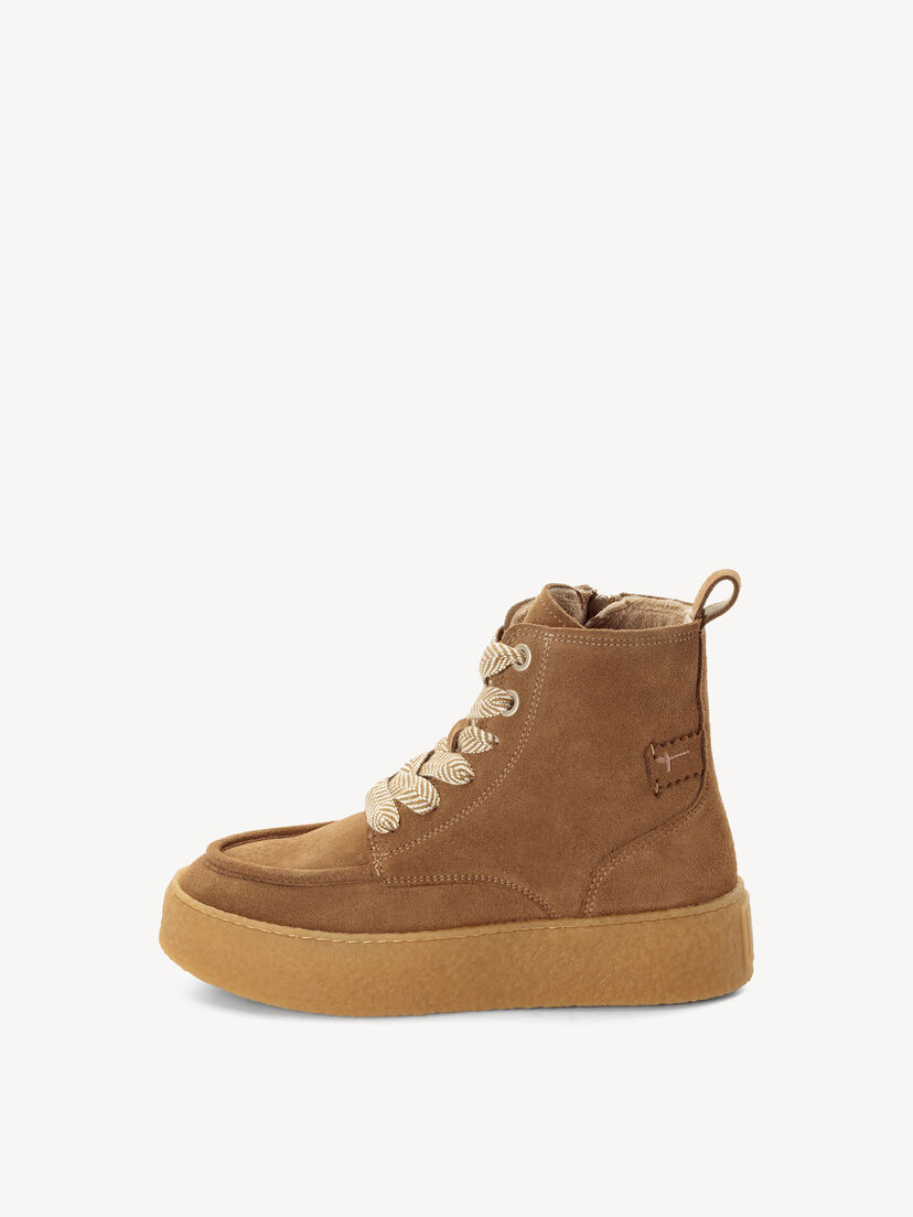 Leren Enkellaarsje - beige, beige, hi-res
