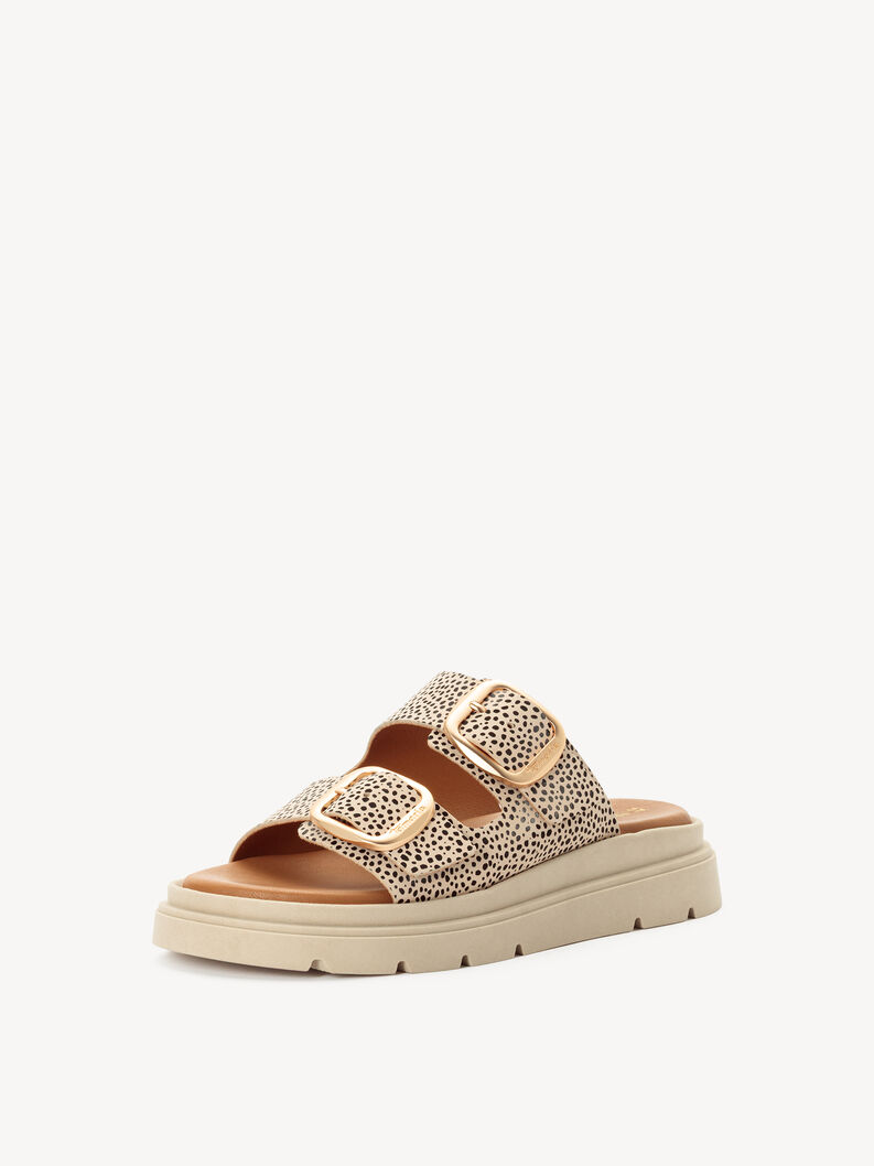 Leather Mule - beige, BEIGE COMB, hi-res