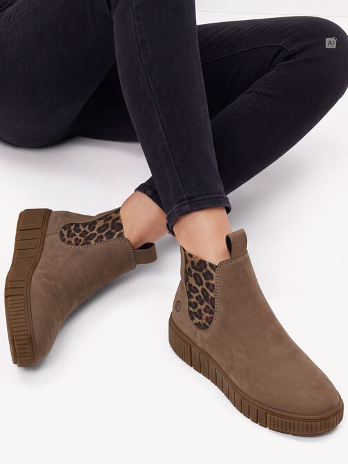 Stivaletti Chelsea, TAUPE/LEOPARD, hi-res