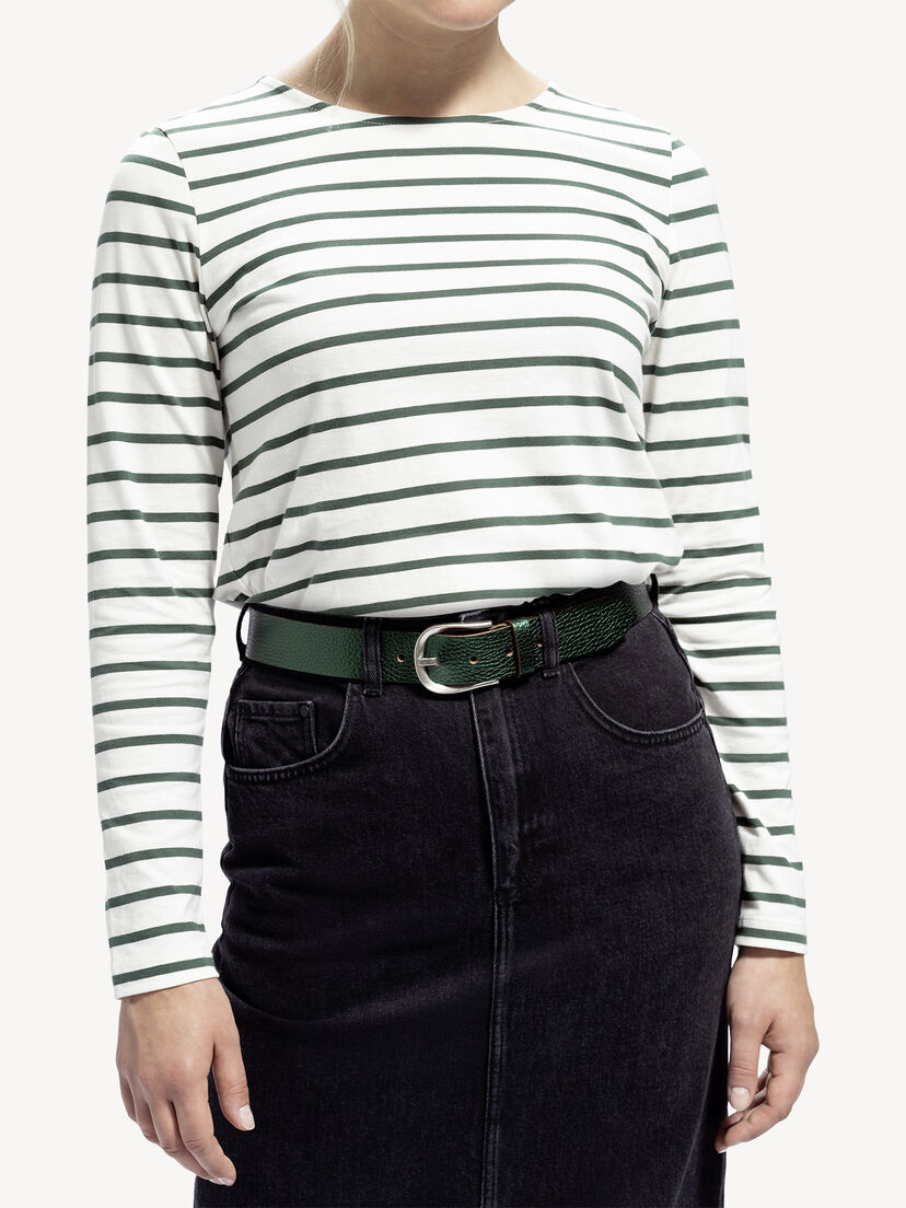 Leren Riem - groen, Smaragd, hi-res