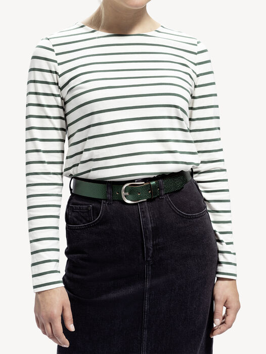Leren riem, Smaragd, hi-res