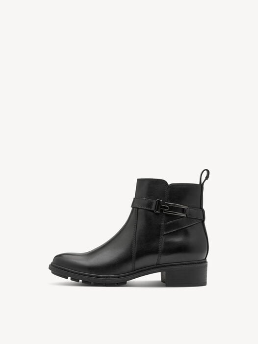 Enkellaarsje, BLACK LEATHER, hi-res