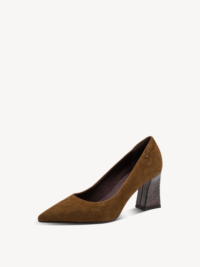 Leather Pumps - brown, COGNAC COMB, hi-res