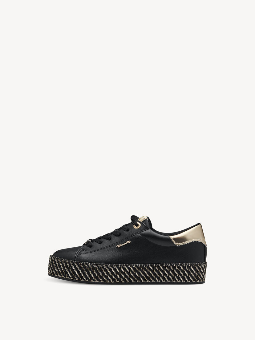 Sneaker - zwart, BLACK/GOLD, hi-res