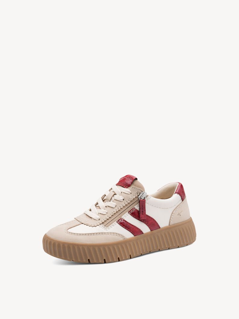 Sneaker - beige, BEIGE/RED, hi-res