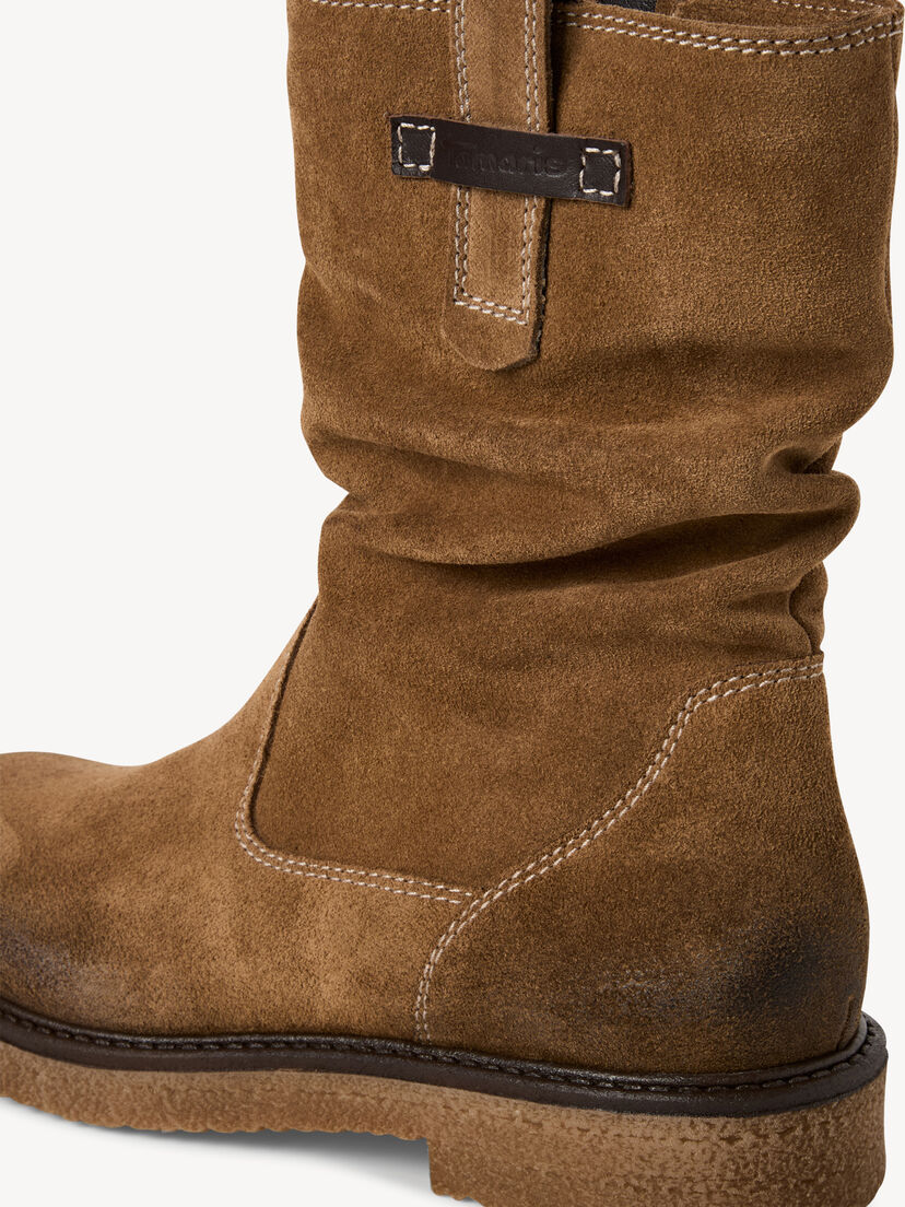 Leren Enkellaarsje - bruin, BROWN, hi-res