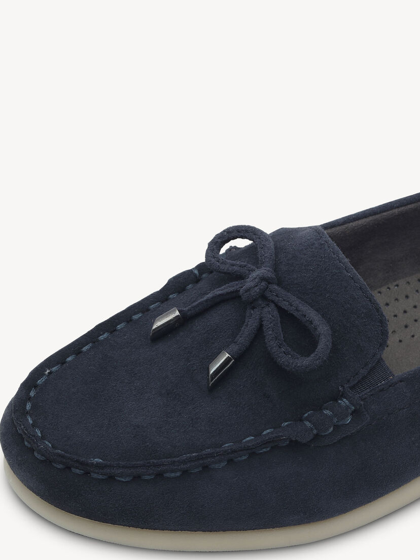 Leren Mocassin - blauw, NAVY SUEDE, hi-res