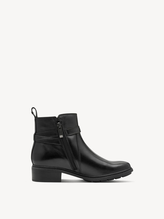 Enkellaarsje, BLACK LEATHER, hi-res