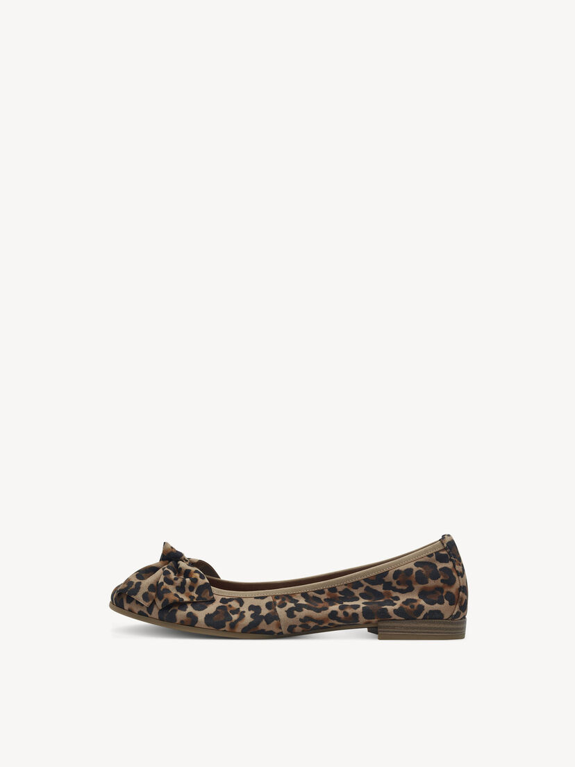 Leren Ballerina - bruin, LEOPARD, hi-res