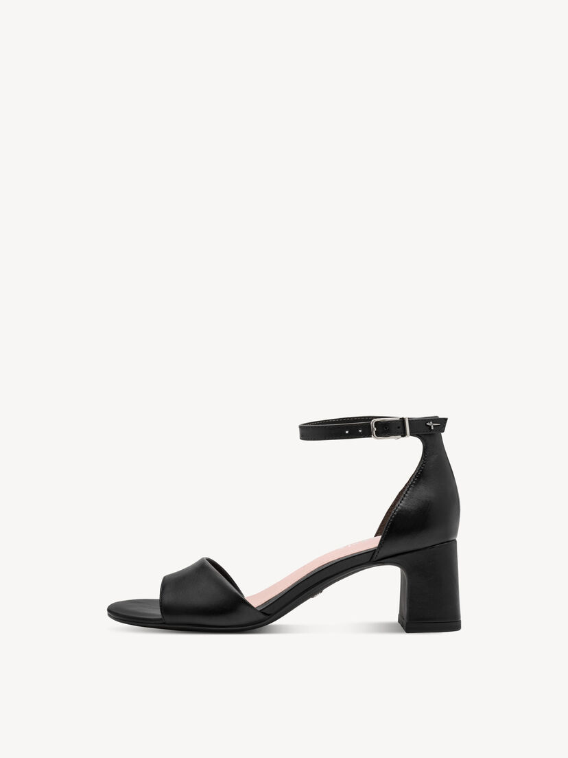 Sandaaltje, BLACK LEATHER, hi-res