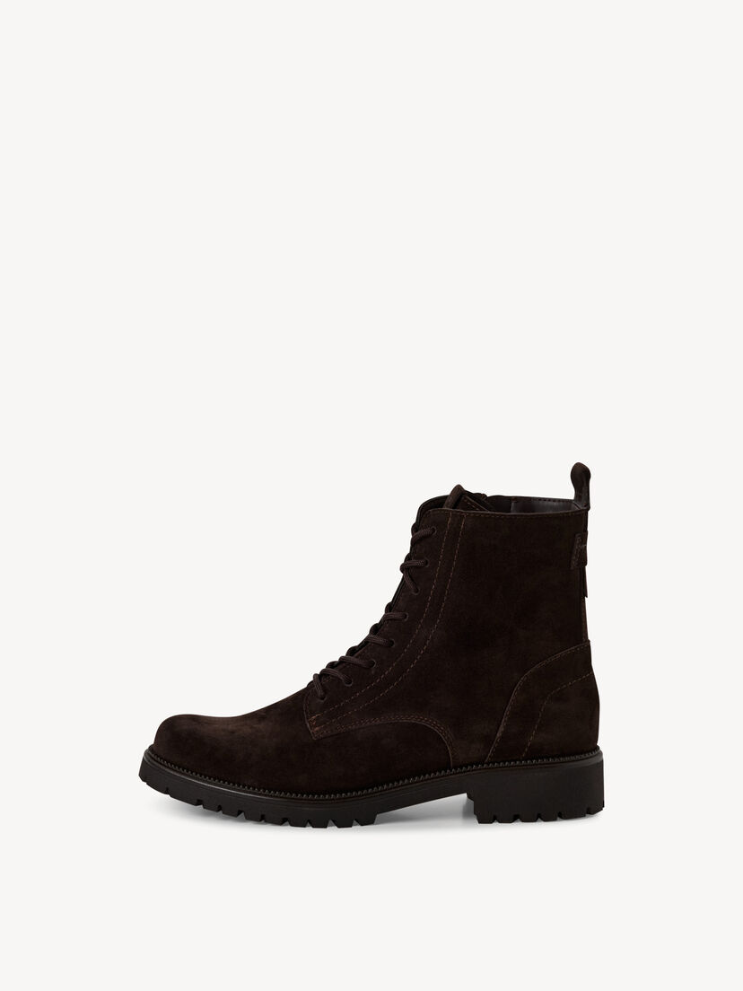 Leren Enkellaarsje - bruin, MOCCA SUEDE, hi-res