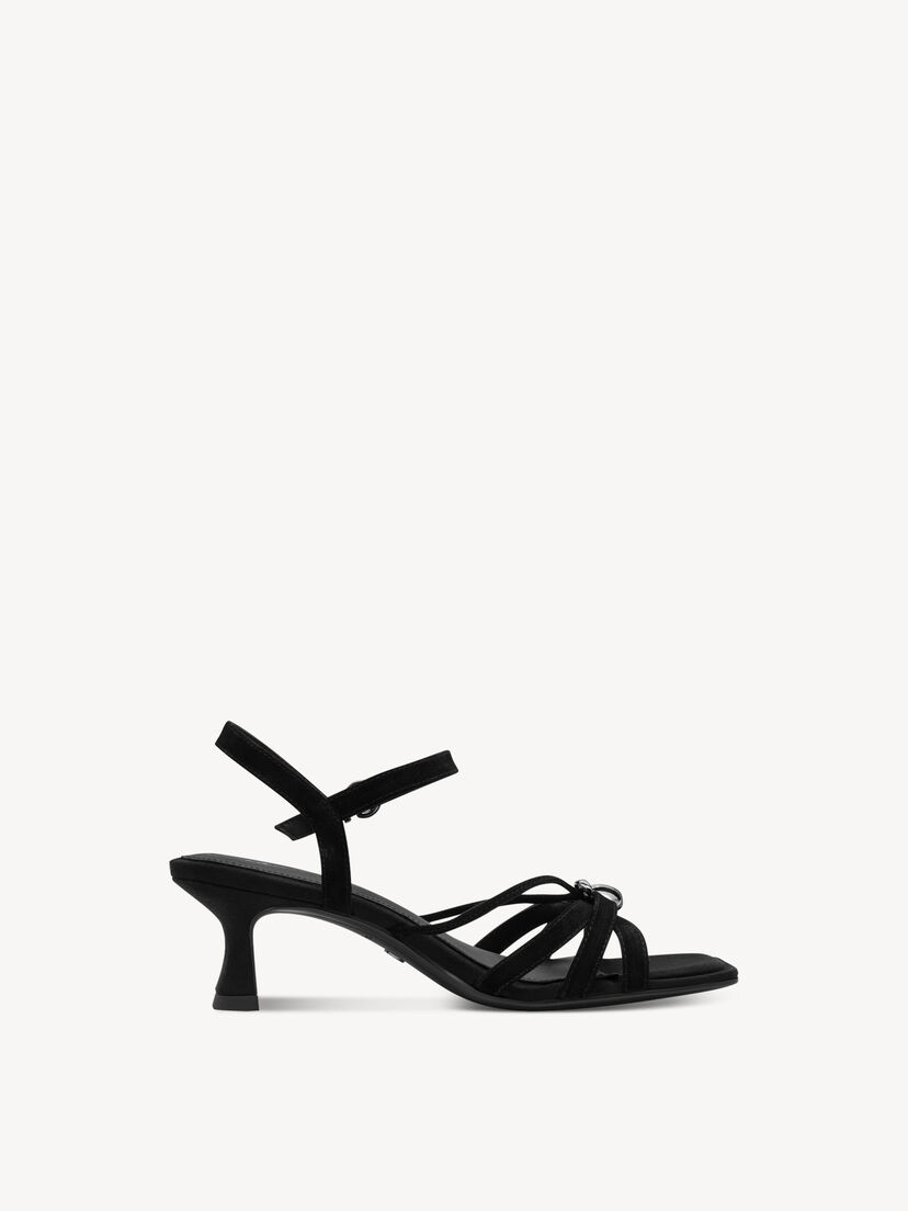 Leren Sandaaltje - zwart, BLACK, hi-res