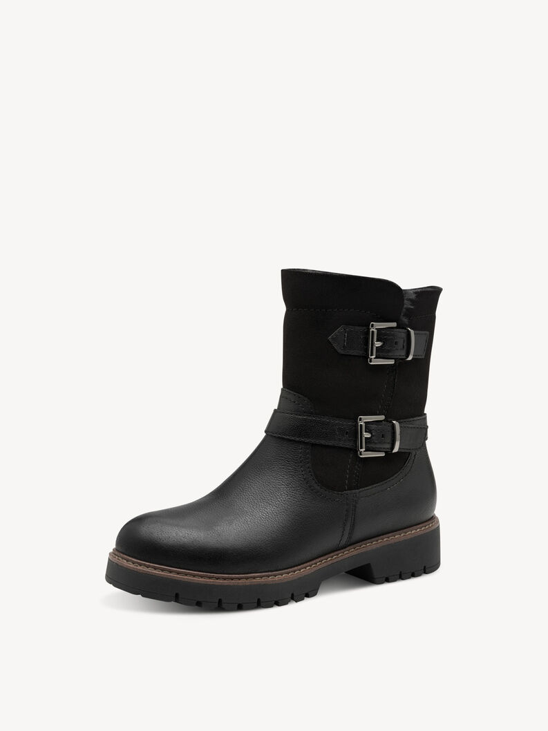 Stiefelette - schwarz Warmfutter, BLACK, hi-res