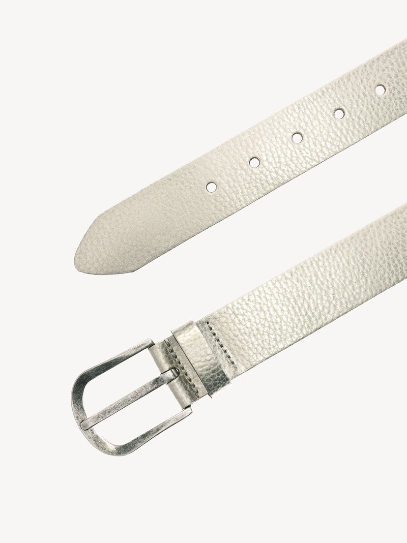 Leren riem, Platingold, hi-res