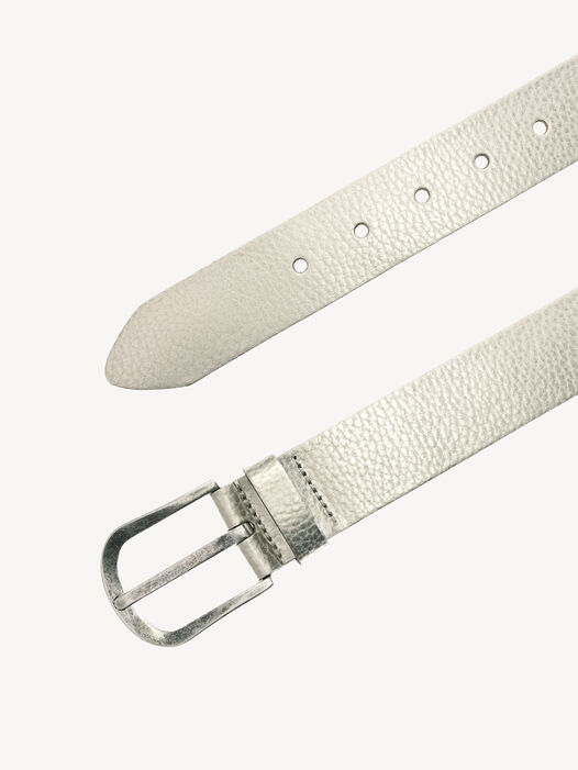 Leren riem, Platingold, hi-res