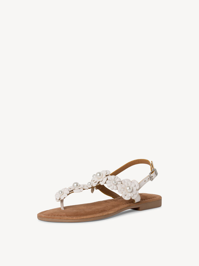 Leather Sandal - white, WHITE, hi-res
