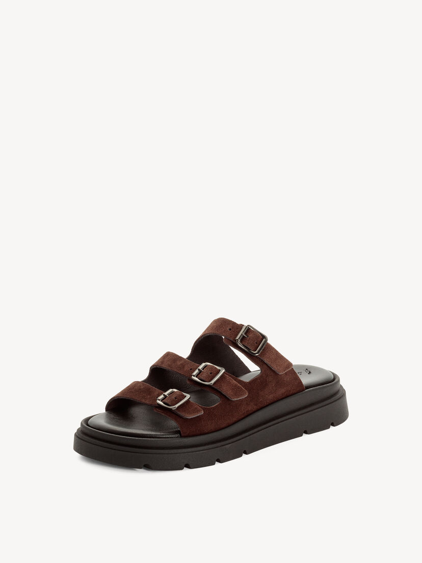 Leren Slipper - bruin, MOCCA, hi-res