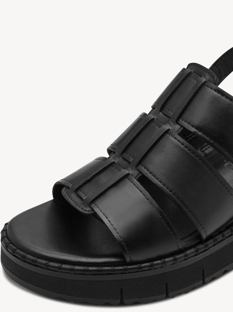 Sandalette, BLACK LEATHER, hi-res