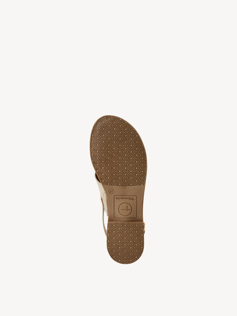 Leren Sandaal - goud, LIGHT GOLD MET, hi-res