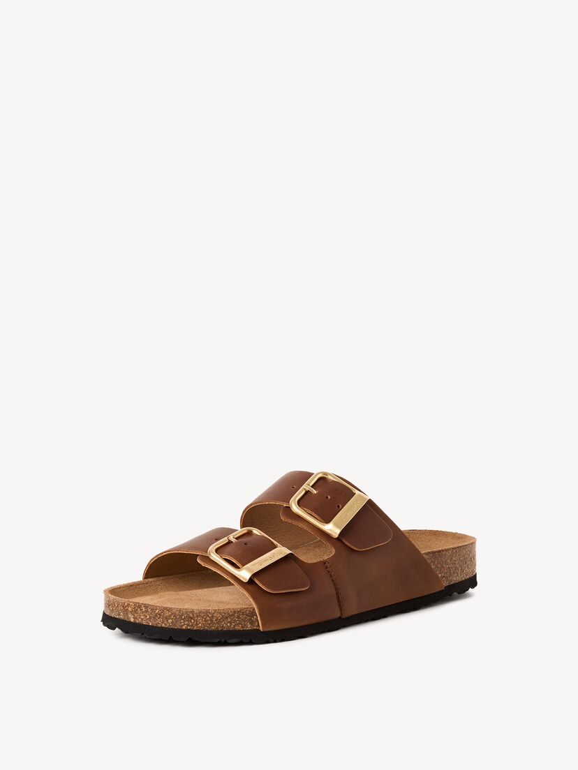 Leren Slipper - bruin, COGNAC PULL-UP, hi-res