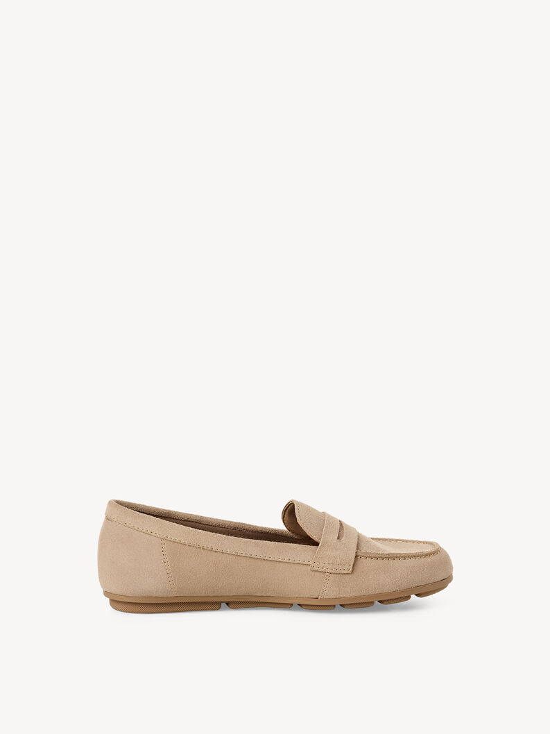 Slipper en cuir - beige, CREAM, hi-res