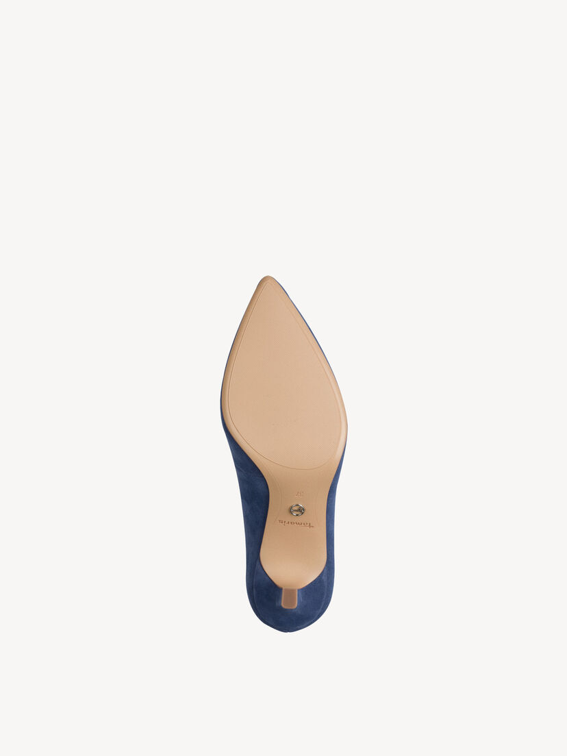 Leren Pumps - blauw, BLUE, hi-res