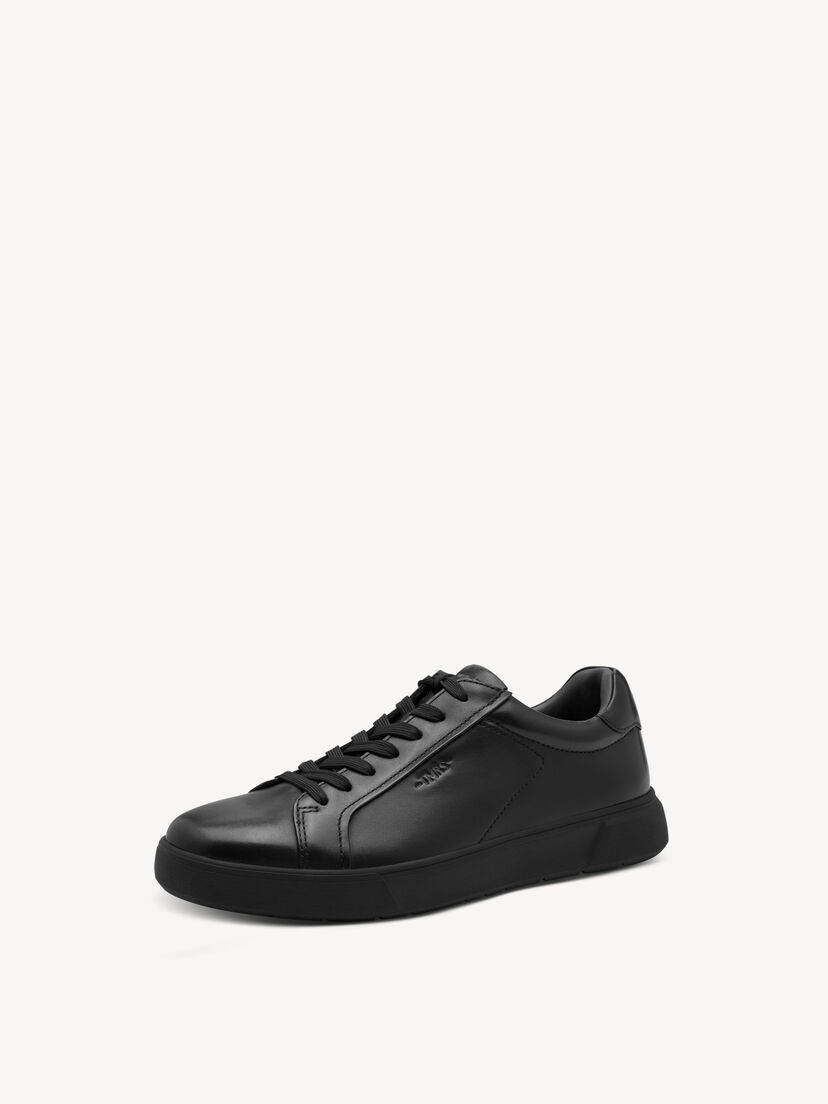 Leren Sneaker - zwart, BLACK, hi-res