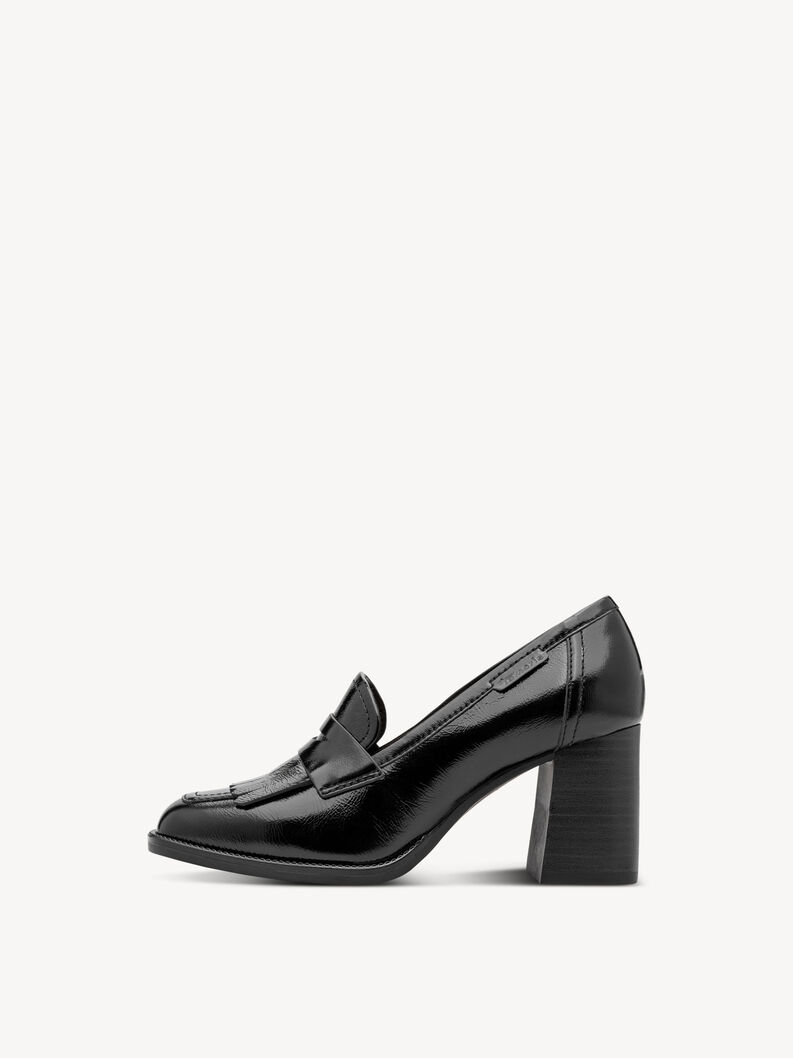 Leren Trotteur - zwart, BLACK, hi-res